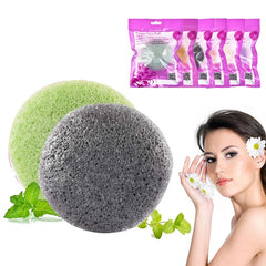Konjac Sponge For Washing Face Round Konjac Konnyaku Sponge Facial Cleansing Exfoliator Bathing Puff Face Wash Puff